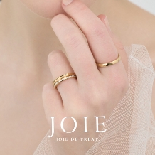 JOIE de treat. (ジョア ドゥ トリート):【レールデザインが魅力】シンプルだけじゃ物足りない、ふたりらしさを