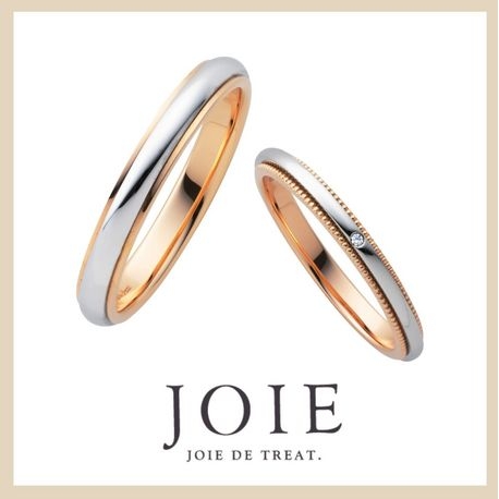 JOIE de treat. (ジョア ドゥ トリート）:【細く、強く美しい指輪】 プラチナ×ピンクゴールドのコンビデザイン