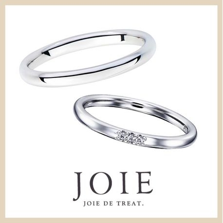 JOIE de treat. (ジョア ドゥ トリート）:【上品に3石ダイヤをセッティング】何万通りの中からふたりだけのリングを選んで☆