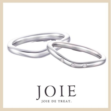 JOIE de treat. (ジョア ドゥ トリート）:【ジョア ドゥ トリート】3石のダイヤが上品で華やかな曲線フォルムの結婚指輪