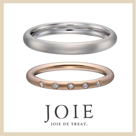 JOIE de treat. (ジョア ドゥ トリート）:【ジョア ドゥ トリート】マットなピンクゴールド×5石ダイヤが女性らしいデザイン