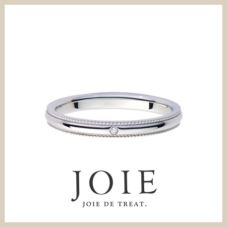 JOIE de treat. (ジョア ドゥ トリート):【細やかなミルグレイン】ふたりの永遠に続く愛の足跡を描くリング