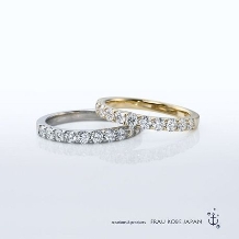 エタニティエンゲージ／ダイヤの輝きに特化。リング幅一杯にダイヤが並ぶデザイン