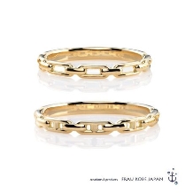 'チェーン＆アンカー’／ふたりを繋ぐ鎖と碇。ファッショナブルな結婚指輪。