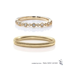 FRAU KOBE JAPAN／フラウ コウベ ジャパン:'フルッター(M)'／繊細なミル打ち細工とリズミカルなダイヤが魅力