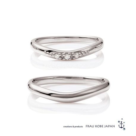 FRAU KOBE JAPAN／フラウ コウベ ジャパン:レディティアラ'フレンチ'／指を優しく包むような柔らかなV字ウェーブが魅力