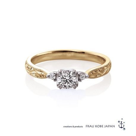 FRAU KOBE JAPAN／フラウ コウベ ジャパン:レトロ'パドトロワ'／西洋唐草模様のクラシカルで上品な婚約指輪