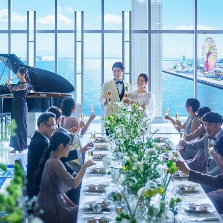 ノートルダム神戸 Ｎｏｔｒｅ Ｄａｍｅ ＫＯＢＥ：【20名～少人数婚】オーシャンビュー＆美食を楽しむ結婚式