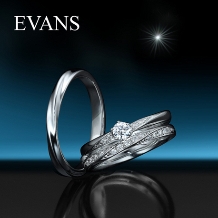 「エトワール～輝きをまとう」美しきダイヤモンドのウェーブライン【EVANS】