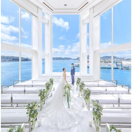 ハーバーテラス ＳＡＳＥＢＯ迎賓館：【豪華3大体験】160万特典付♪天空チャペル見学×ドレス×試食