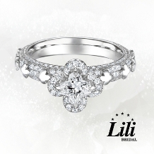 【DIYARTH】贅沢なカッティングのリリーダイヤモンドの婚約指輪
