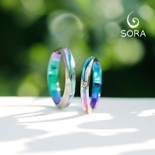 ETERNAL FIRST DIAMOND:カラー発色に華やかさが加わった結婚指輪【SORA】クリーク※静岡限定デザイン