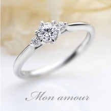 ETERNAL FIRST DIAMOND:ダイヤモンドが斜めにセッティングされた人気の結婚指輪【モナムール】クレール