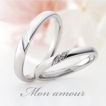 シンプルなストレート（真っすぐ）の結婚指輪【モナムール】マルグリット