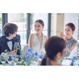 セントアクアチャペル横浜:＼CALMING　WEDDING／ドレスグレードアップ付！挙式＋会食20名+アフターパーティ30名
