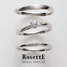 Gran-D (グランディー):【RosettE/月あかり】指になじむS字。月の光のようにダイヤが輝く結婚指輪