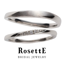 Gran-D (グランディー):【RosettE/月あかり】指になじむS字。月の光のようにダイヤが輝く結婚指輪