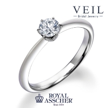 ＶＥＩＬ（ヴェール）:【婚約指輪人気No.2】ロイヤルアッシャー/ダイヤの輝きも堪能/普遍的な美しさ