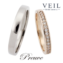 【VEIL】プルーヴ/ペアで8万円台の結婚指輪　シンプルで着けやすいリング