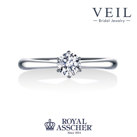 ＶＥＩＬ（ヴェール）:【婚約指輪人気No.2】ロイヤルアッシャー/ダイヤの輝きも堪能/普遍的な美しさ