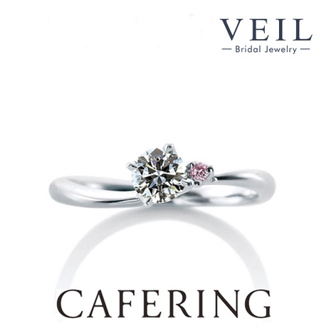 ＶＥＩＬ（ヴェール）:ふわりと輝くピンクダイヤモンドを添えた大人可愛いリング