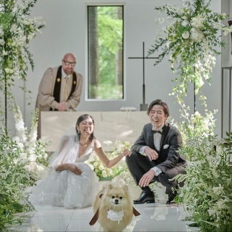 KYUKARUIZAWA KIKYO, Curio Collection by Hilton（元 旧軽井沢ホテル）:【わんちゃんとの挙式が叶う】挙式参加OK！チャペル＆大切なゲストと過ごす結婚式に〈10名132万円＞