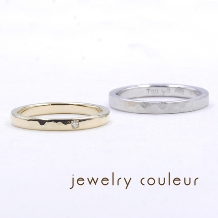 手づくり指輪工房　jewelry couleur（ジュエリークルール）:【手づくり】シンプルで着けやすい槌目の結婚指輪◆手作りの雰囲気を大切に_093