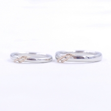 手づくり指輪工房　jewelry couleur（ジュエリークルール）:【オーダー】ピンクゴールドがポイント◆流れるデザインが立体的な結婚指輪_060