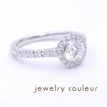 手づくり指輪工房　jewelry couleur（ジュエリークルール）:大きめダイアをたくさんの小さなダイヤで囲む「取り巻き」デザイン_103