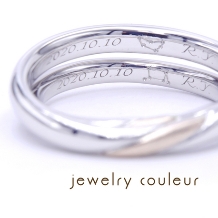 手づくり指輪工房　jewelry couleur（ジュエリークルール）:【オーダー】ふたりの星座をリングに刻んで◆コンビリングの結婚指輪_112