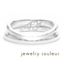 手づくり指輪工房　jewelry couleur（ジュエリークルール）:【オーダー】2本で6万円～◆内側のイニシャルがポイントの結婚指輪_171
