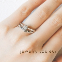 手づくり指輪工房　jewelry couleur（ジュエリークルール）:【オーダー】ぴったり重ね付け◆シンプル、王道なストレートの婚約指輪_177