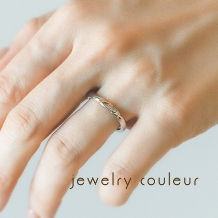 手づくり指輪工房　jewelry couleur（ジュエリークルール）:【オーダー】鈴蘭の刻印◆お気に入りデザインをアレンジしたコンビの結婚指輪_173