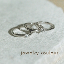 手づくり指輪工房　jewelry couleur（ジュエリークルール）:【オーダー】細かいディティールにこだわりを◆V字ラインの結婚指輪_178
