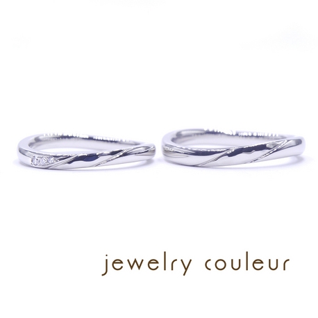 手づくり指輪工房　jewelry couleur（ジュエリークルール）:【オーダー】婚約指輪とラインを合わせた結婚指輪 _113