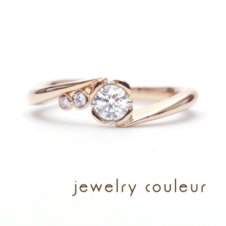 手づくり指輪工房　jewelry couleur（ジュエリークルール）:【手づくり】彼の想いがデザインに◆花びらに包まれた婚約指輪_169