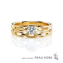 FRAU KOBE JAPAN 香川高松店(フラウ コウベ ジャパン 香川高松店):’チェーン＆アンカー’ ファッショナブルな指輪。カジュアルなセットスタイルが叶う