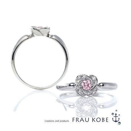 FRAU KOBE JAPAN 香川高松店(フラウ コウベ ジャパン 香川高松店):【高松店☆限定作品】希少なピンクダイヤのフラワーエンゲージリング