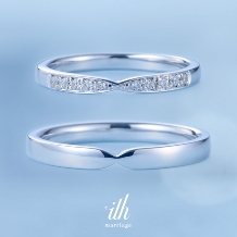 【リボンドゥーエ】清楚なリボンシェイプの結婚指輪