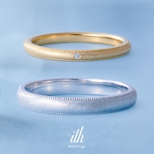 【ミルグレイン】シルクのような質感とアンティークな趣きの結婚指輪
