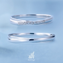 ｉｔｈ（イズ）:【クローチェ】すっきりスタイリッシュなクロスデザインの結婚指輪