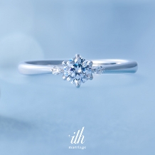 【プティクル】ダイヤモンドが際立つ華奢な印象の婚約指輪