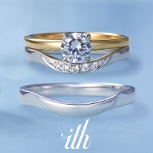 ｉｔｈ（イズ）:【鍛造/ハナツバキ】控えめなデザイン×大ぶりなダイヤモンドの大人の婚約指輪