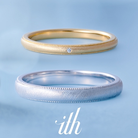 ｉｔｈ（イズ）:【ミルグレイン】シルクのような質感とアンティークな趣きの結婚指輪