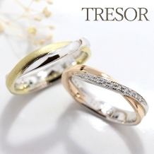TRESOR（トレゾア）:union（結びつき）流れるダイヤモンドが美しく輝く大人リング。