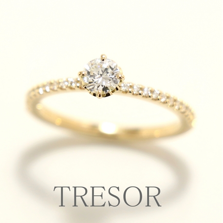 TRESOR（トレゾア）:aimer（愛する）ダイヤを上品に留めたキュート”神戸リング”