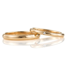 結婚指輪手作り.com_結婚指輪手作り.com （K18ゴールドの甲丸リング）