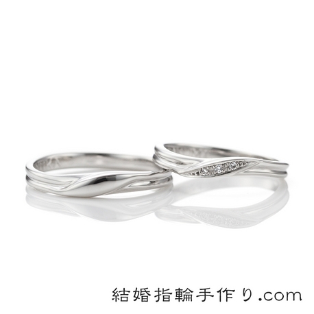 結婚指輪手作り.com:プラチナ950の手作り結婚指輪【48,682円】波ねじり
