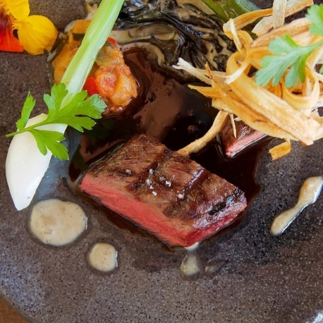 駒ヶ根高原　古民家ウェディング　「音の葉」：【月1限定】国産牛×地元野菜のこだわり和フレンチ試食