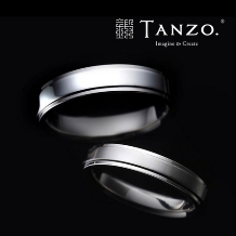 *「ハートマーク」でクリップ登録*[TANZO] 平打ち段差デザインの結婚指輪